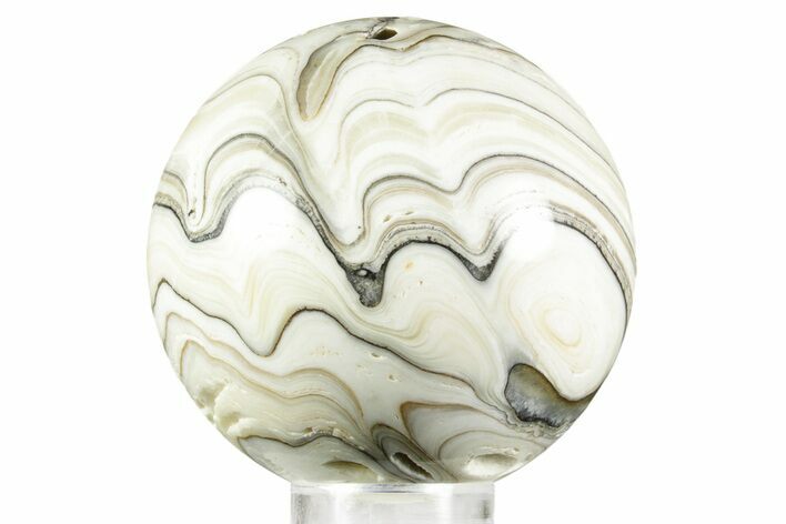 Polished Zebra Calcite Sphere - Idaho #370985